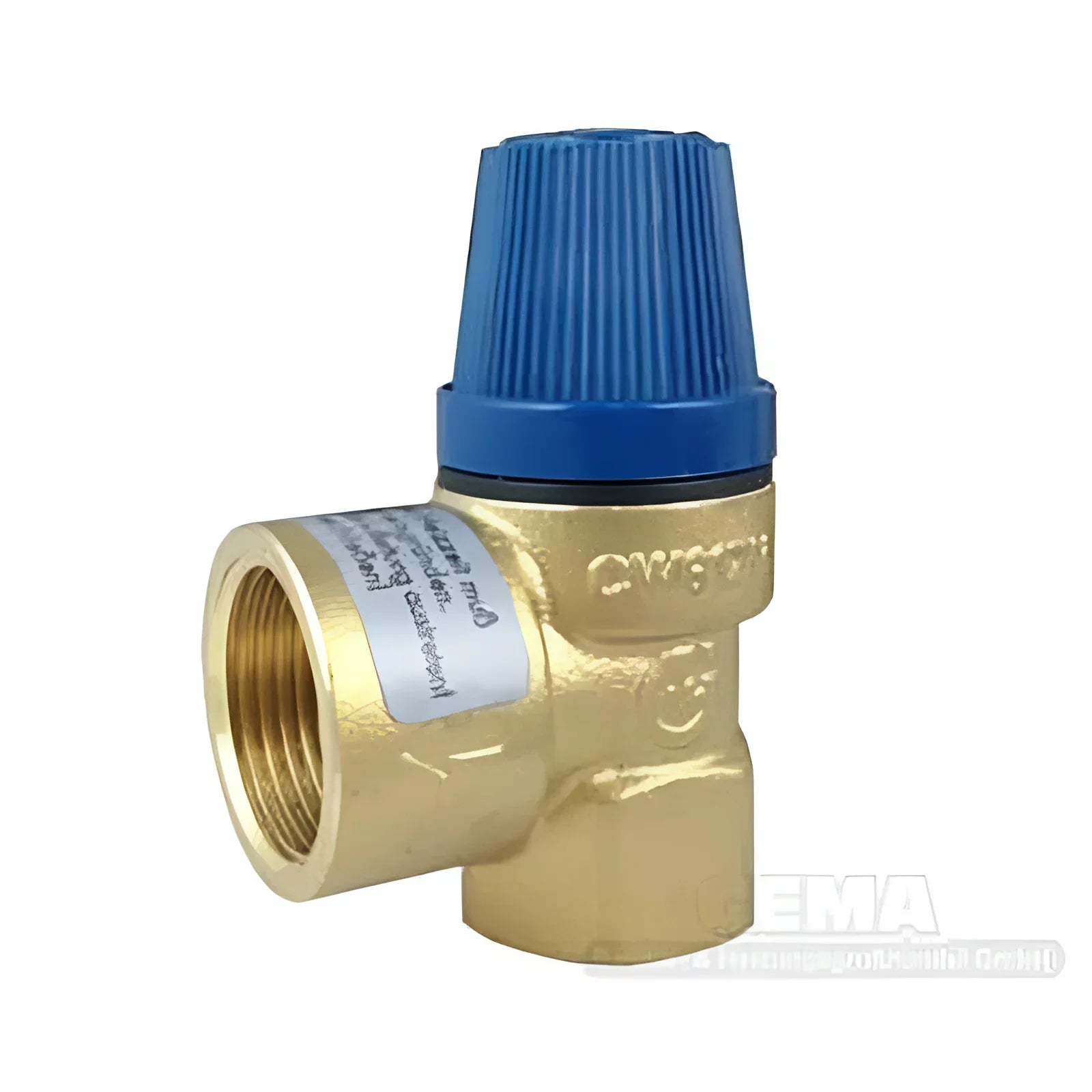 Brass pressure reducing valve with blue adjustment knob for boilers, Membran Sicherheitsventil