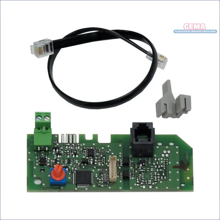 Elektronische Leiterplatte mit Komponenten und Anschlüssen für Vaillant Buskoppler VR 32 / 3