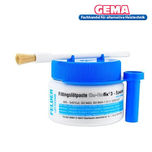 Fittingslötpaste CU-Rofix mit Bürste und Applikator für professionelles Flussmittel