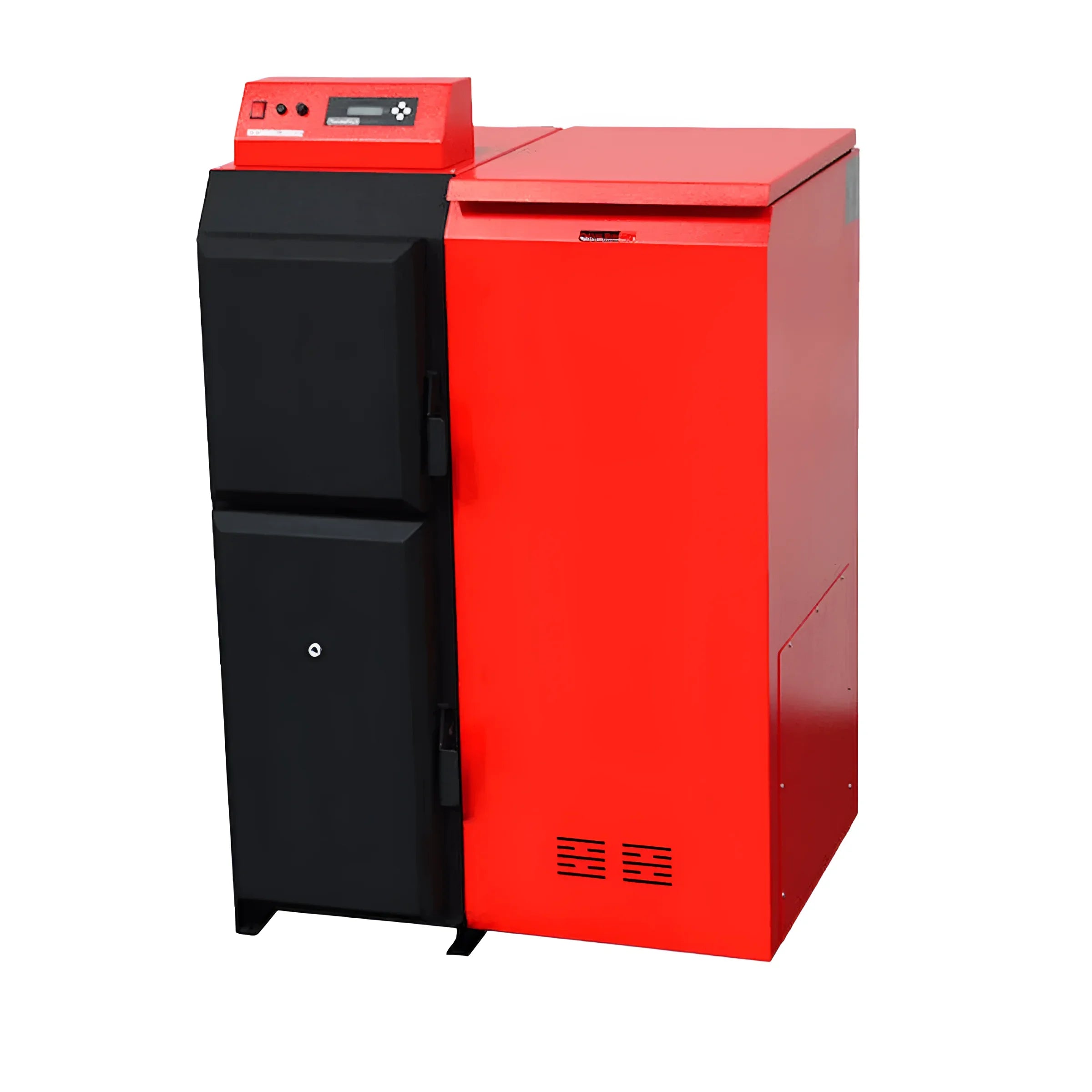 Red and black heating unit Thermoflux Pelling 35/150 mit 2 WT und Hygienespeicher