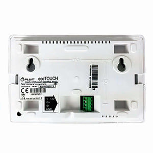 PLUM ecoTouch Raumthermostat Rückansicht 🔄 – einfache Anbindung für Ihr Heizsystem ♨️.