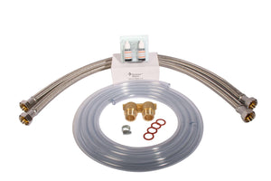 Plumbing installation kit für Wasserenthärtungsanlage Aqmos R2D2 mit Ventil BNT, Montageanleitung, physikalische Daten