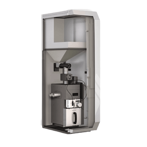 NMT PKP Kompakt Pellet-Heizkessel 23 kW für ☀️ Ein- & 🏠 Mehrfamilienhäuser, effiziente Handhabung und Biomasse-Heizung.