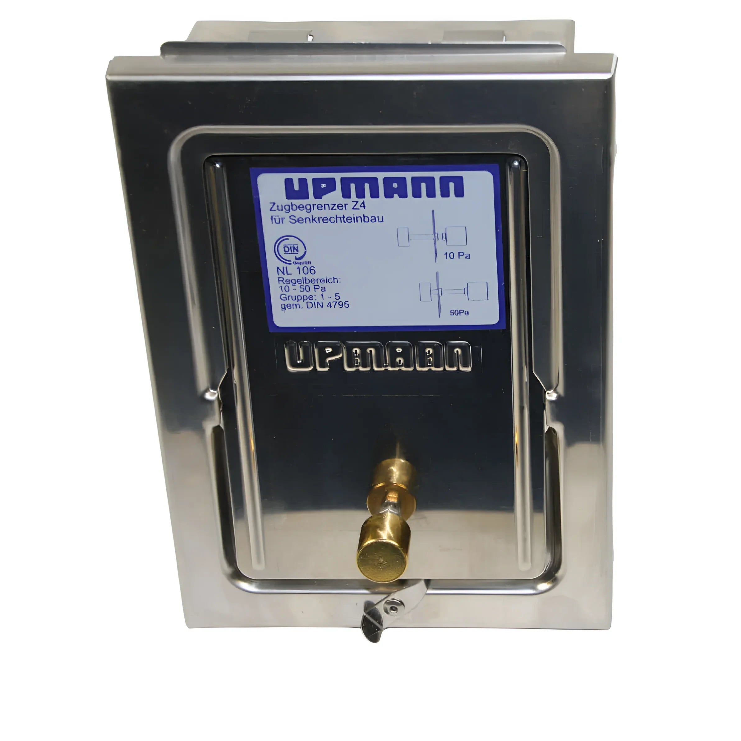 Zugbegrenzer Z4 von Upmann für Gastherme 🔥 und Festbrennstoffe, 130 x 190 mm, optimaler Unterdruck.