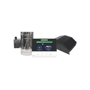 Bild der Kaminsteuerung EU-391 zPID mit Heizungsregler, chimney pipe und Black Cover für wasserführende Kamine, optimale Verbrennung, intelligentes Puffermanagement