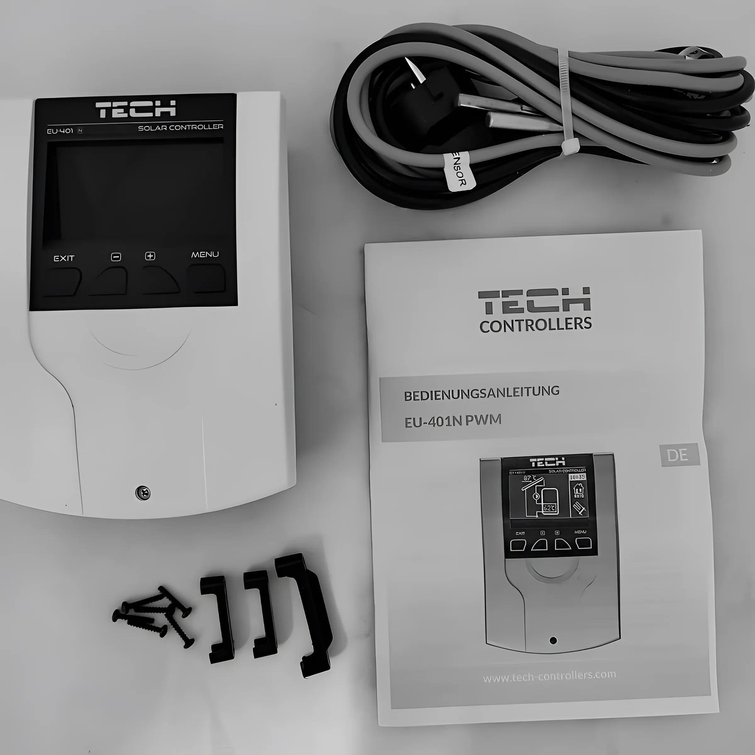 📟 Steuerung EU-401N PWM für Solaranlagen mit Grafikdisplay, Kabel & Anleitung, effizienter Betrieb 🌞