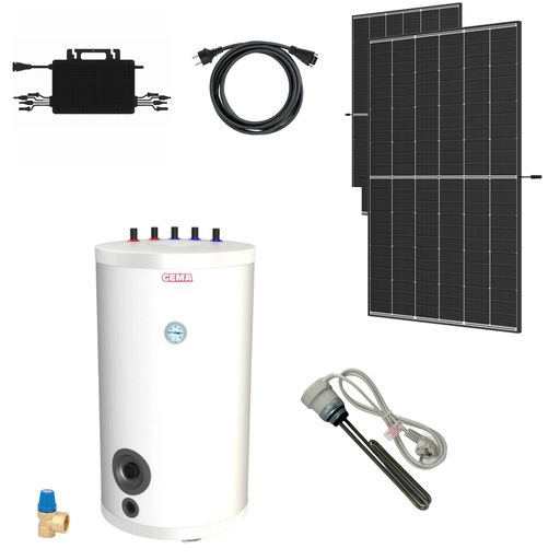 Warmwasser mit Photovoltaik Heizstab 🚿⚡️: CEMA Warmwasserspeicher, Solarpanel, Heizstab, und Zubehör. Umweltschonend und effizient!