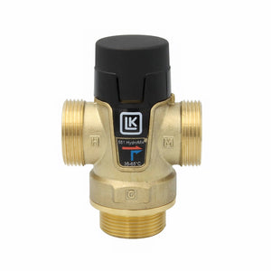 Brass thermostatischer Mischventil mit schwarzer Oberseite für Brauchwassermischer LK 551 HydroMix 1’’ Außengewinde, ideal für K