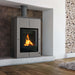 Vario Saporo Kaminofen 🔥 in modernem Design mit robustem Kesselstahl und Holzdekor für effiziente Wärmeversorgung.