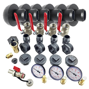 Plumbing manifold mit Ventilen und Fittings für Attack SLX Komplettpaket PKS-System
