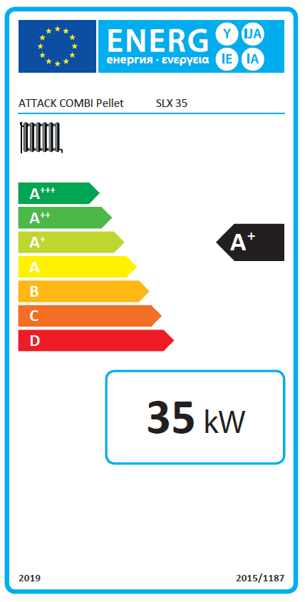 Attack SLX Combi Pellet 35 kW Plus - GEMA Veikals