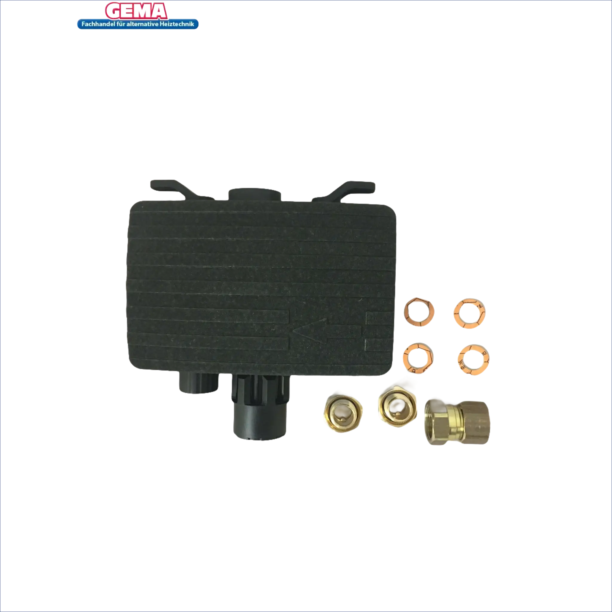 Black rechteckiges Manifold mit Messinganschlüssen für automatische Heizungs-Füllarmatur boilers