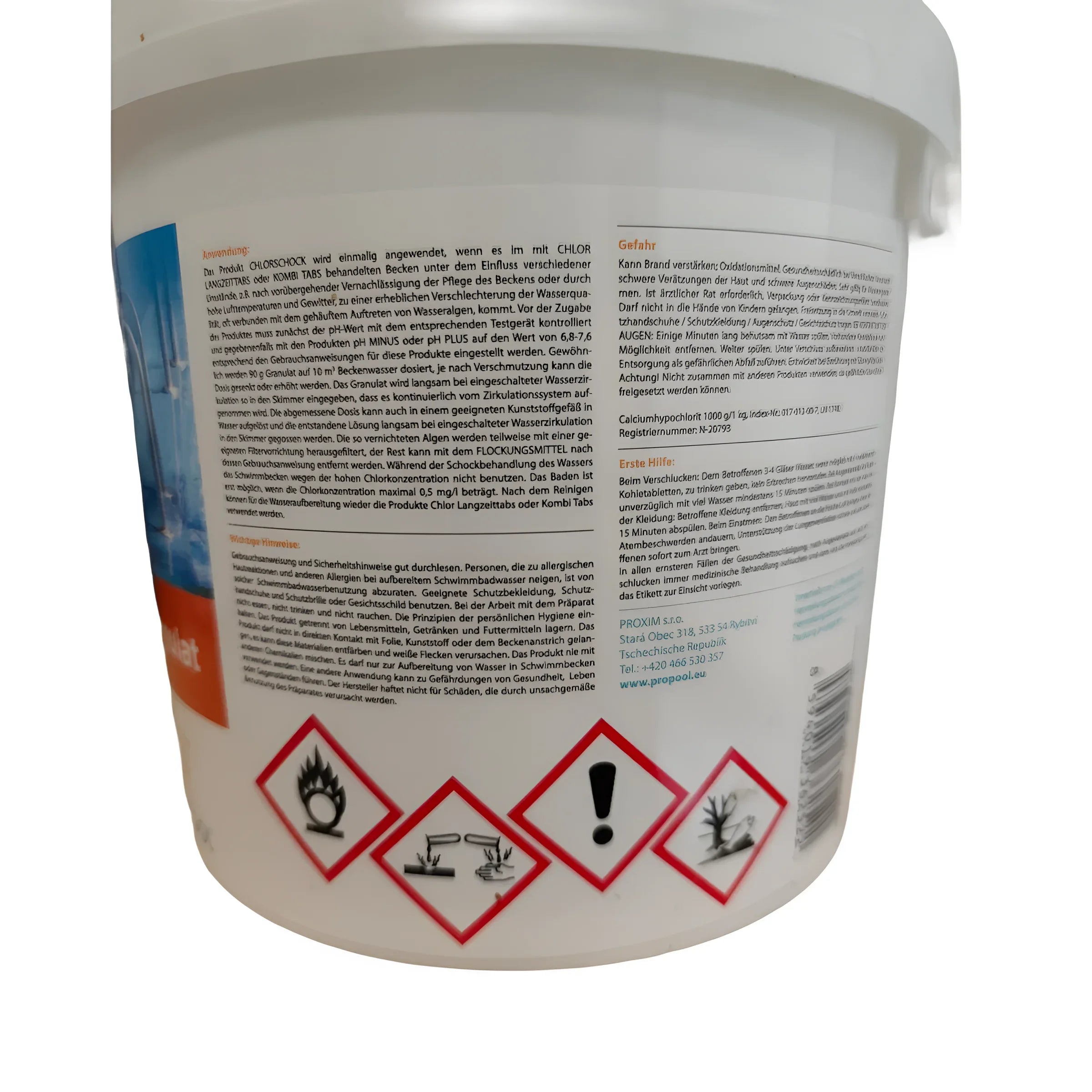 Chlorschock Granulat für schnelle Badefreigabe im Pool 🏊‍♂️⚠️. Effiziente Desinfektion gegen Algen & Bakterien.