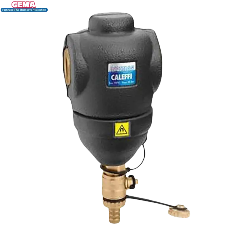 Black and brass Caleffi DIRTmag CW617N material Schlemmabscheider Wasserfilter