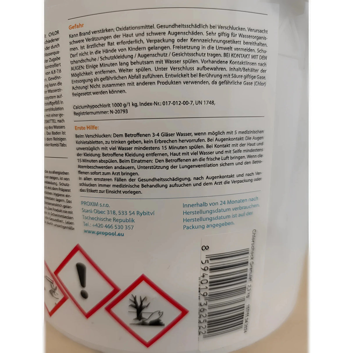 Chlor Schock Granulat schnelllöslich - GEMA Shop