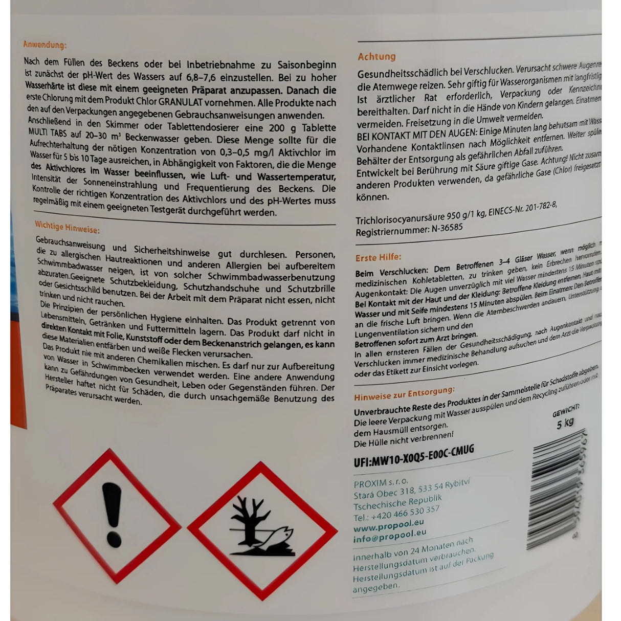 Chlortabletten für Pool - 5 - Phasen Pflege & Reinigung - Multi Tabs 5 in 1 - GEMA Shop