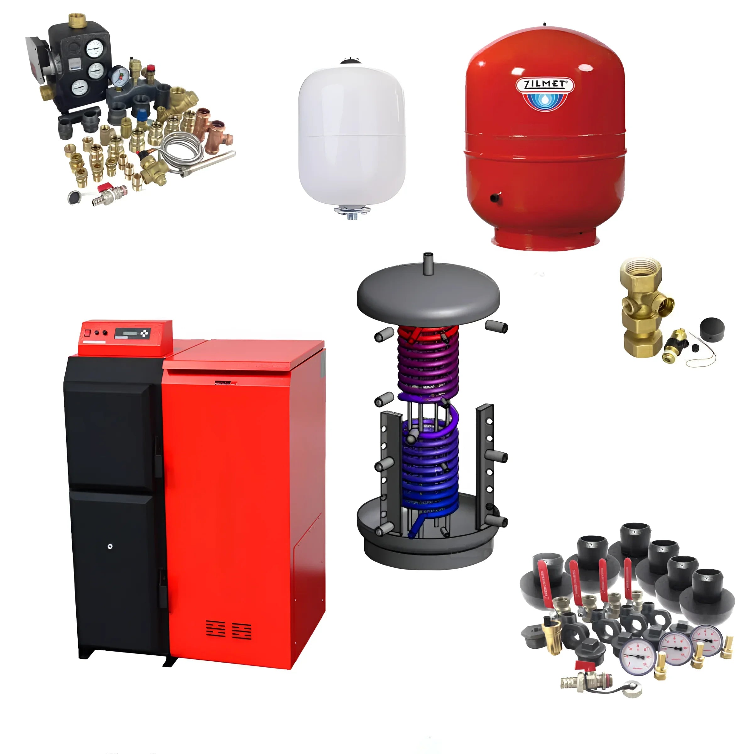 Pelletkessel Thermoflux mit Hygienespeicher, Heizsystem und Zubehör für Heizungsinstallationen 🏠🔥