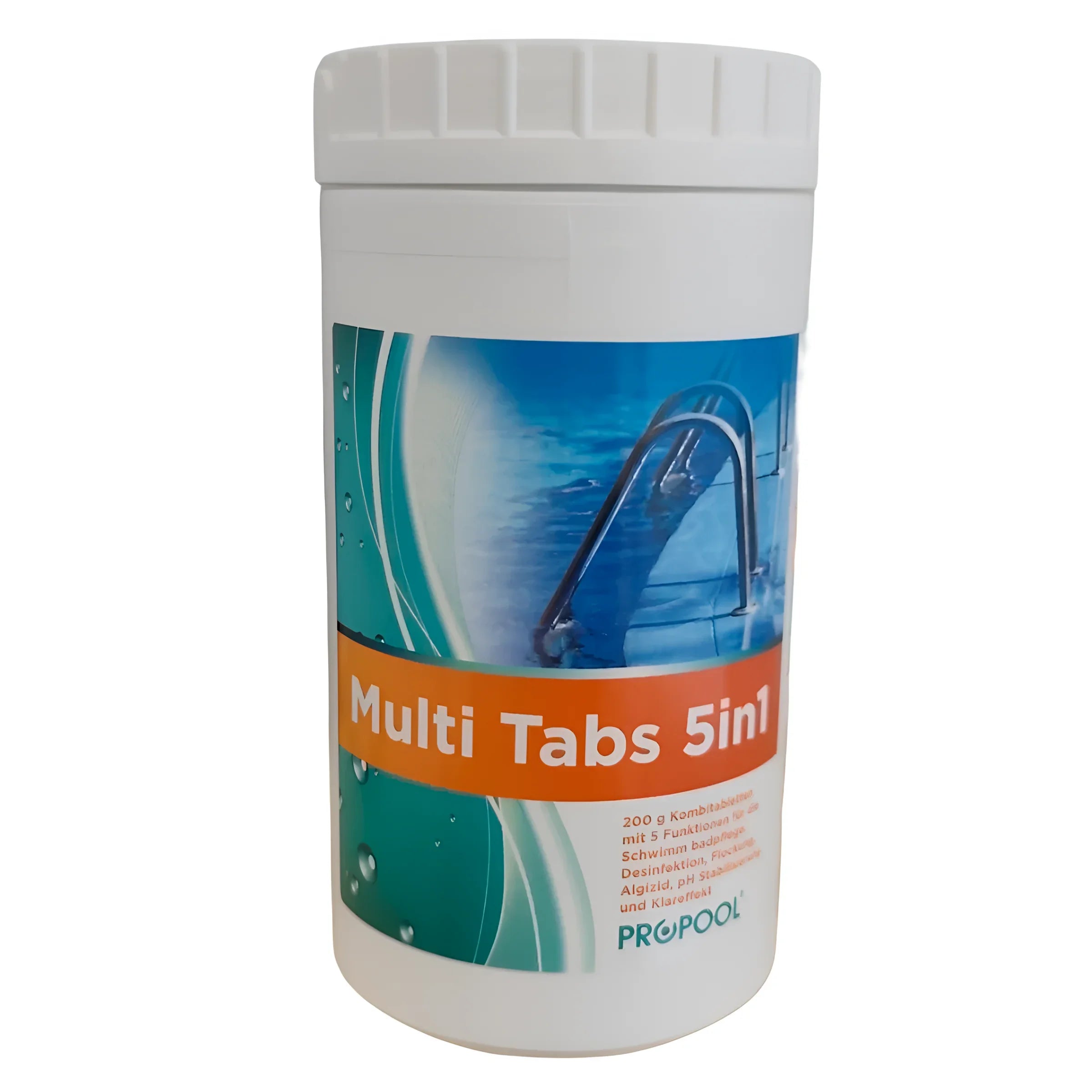 Multi Tabs 5in1 für Poolpflege 🏊‍♂️ – 200g Verpackung für klare & hygienische Wasseraufbereitung 💧✨