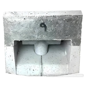 Concrete block with cylindrical channel für Viadrus U22 Schamottsteine komplett, umweltfreundliche Verbrennung