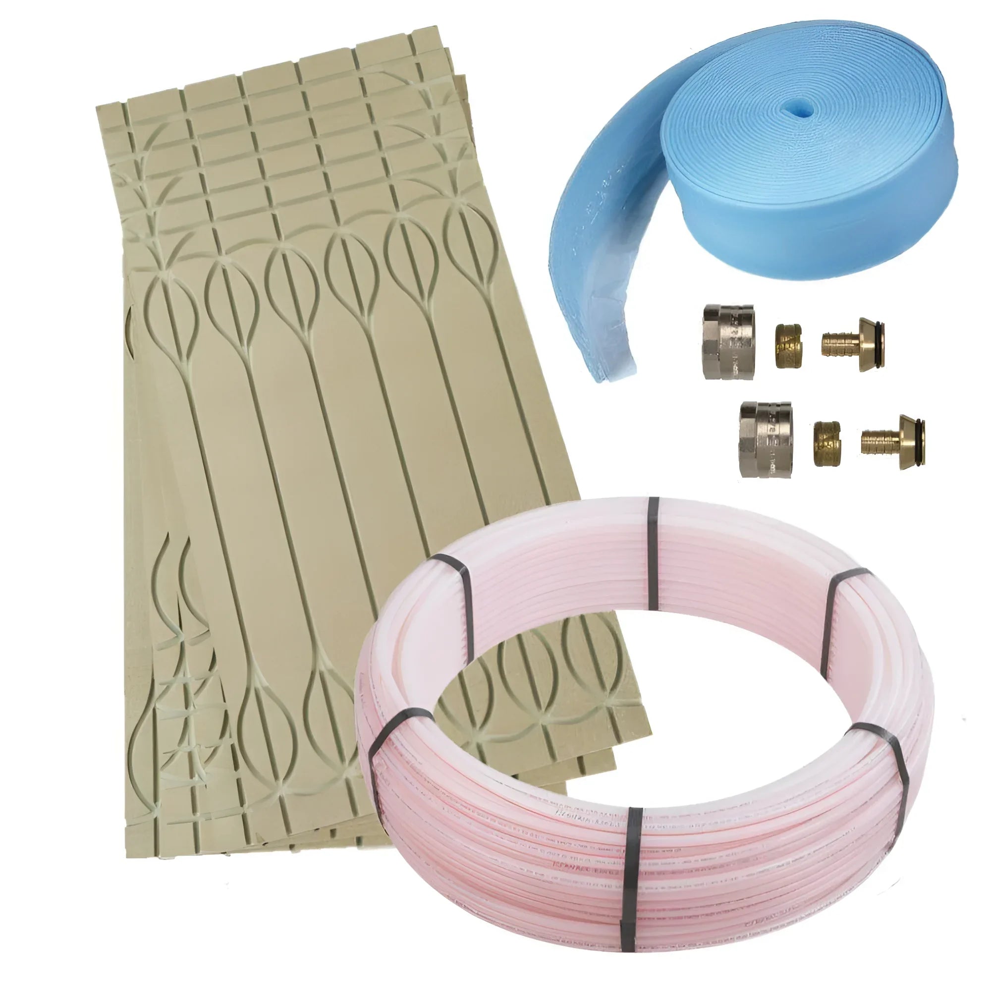 Öko-Floor Flächenheizsystem Komplett Set 🛠️ für Altbausanierung mit Fußbodenheizung, Rohr und Zubehör. 🏠✅