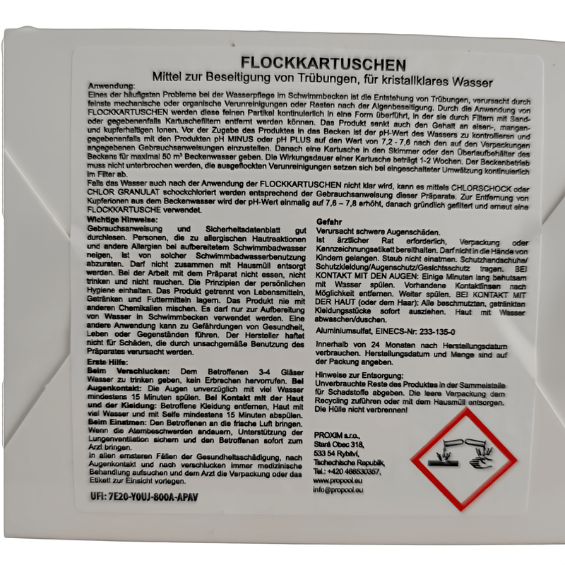Flockšanas kasetnes - Baseina ūdens apstrāde - GEMA veikals