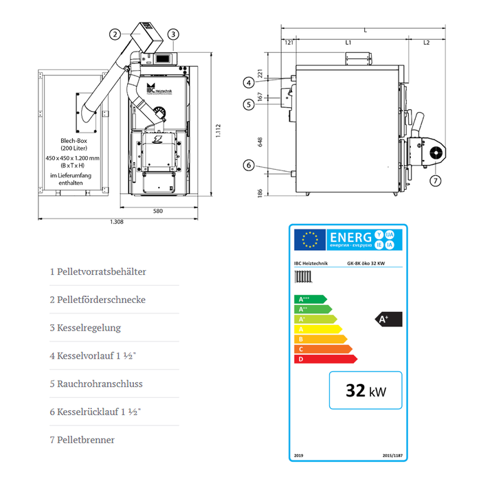 Pelletheizung IBC GK 8 öko 32 kW (förderfähig)