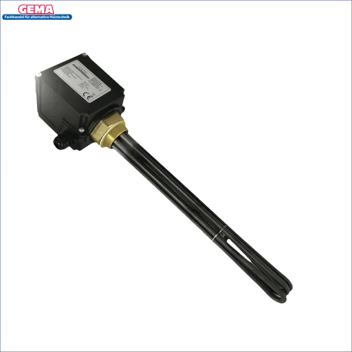 Immersionsheizer mit schwarzem Steuerkasten für Heizstab Heizpatrone 6 kW AG 1 ½“