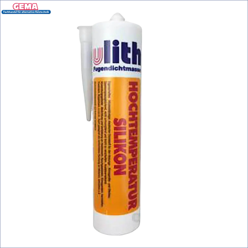 Weiße Tube mit Hitzebeständiger Fugendichtmasse 300ml im Produktdisplay