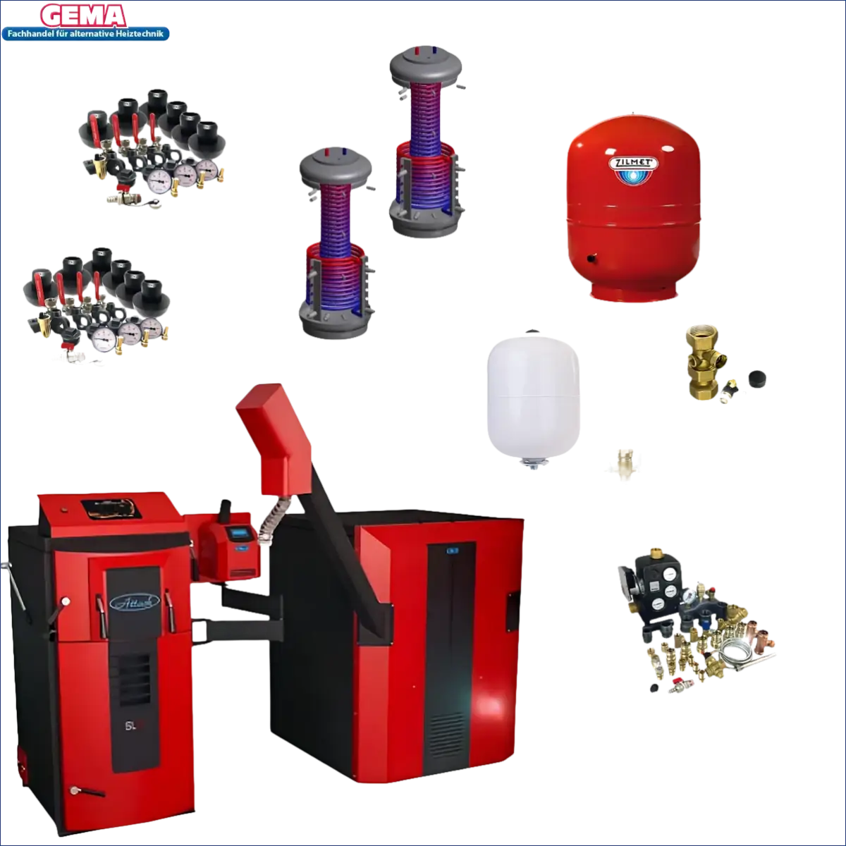 Heating system components for Komplettpaket mit Attack SLX 20 kW, logo PWM Solarregler
