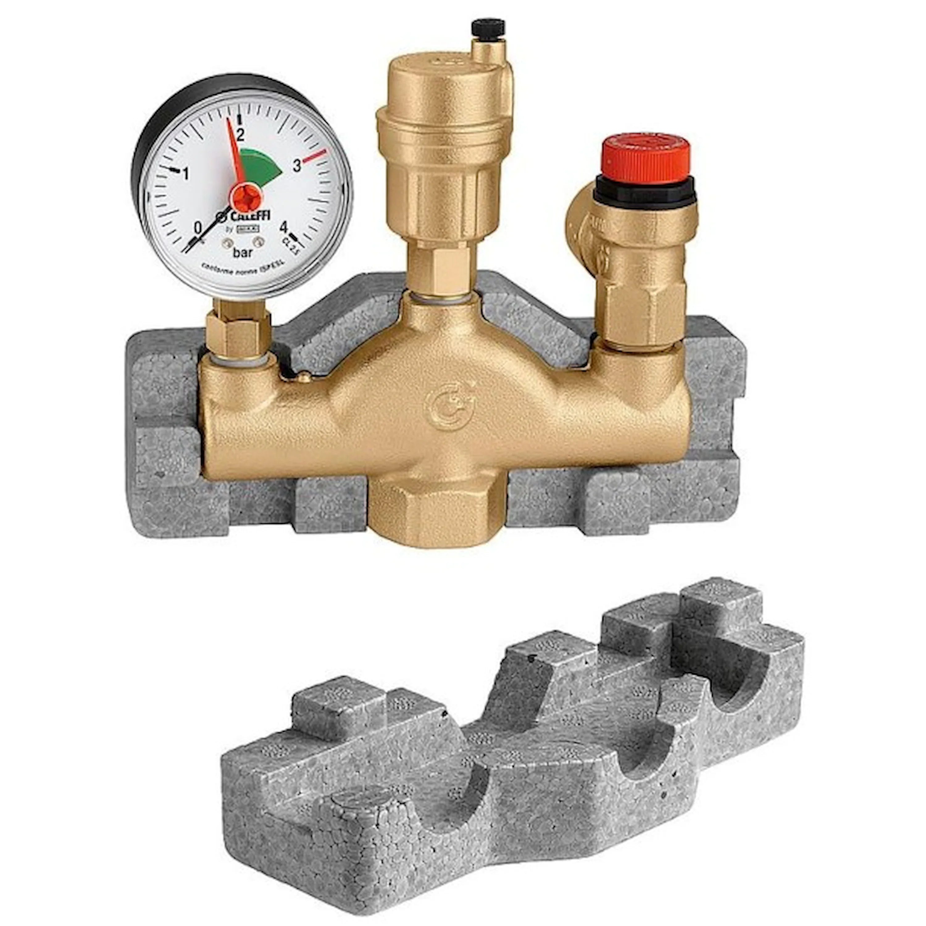 Messing Druckregler mit Manometer für Boiler-Zubehör Heizungsanlagen.
