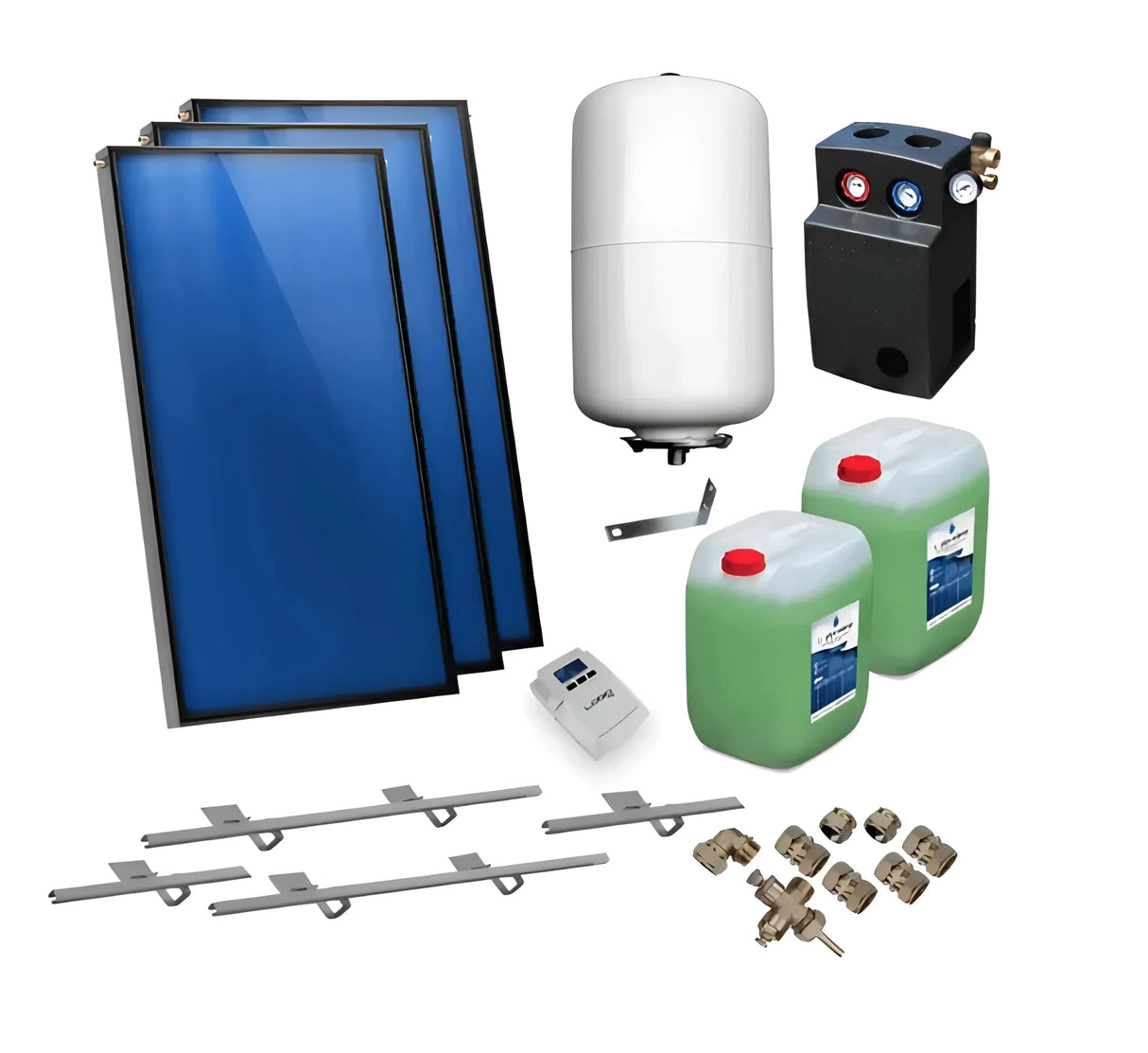 Solarpaket Flachkollektor AMX2.0 8.12 m² für Schrägdach - GEMA Shop