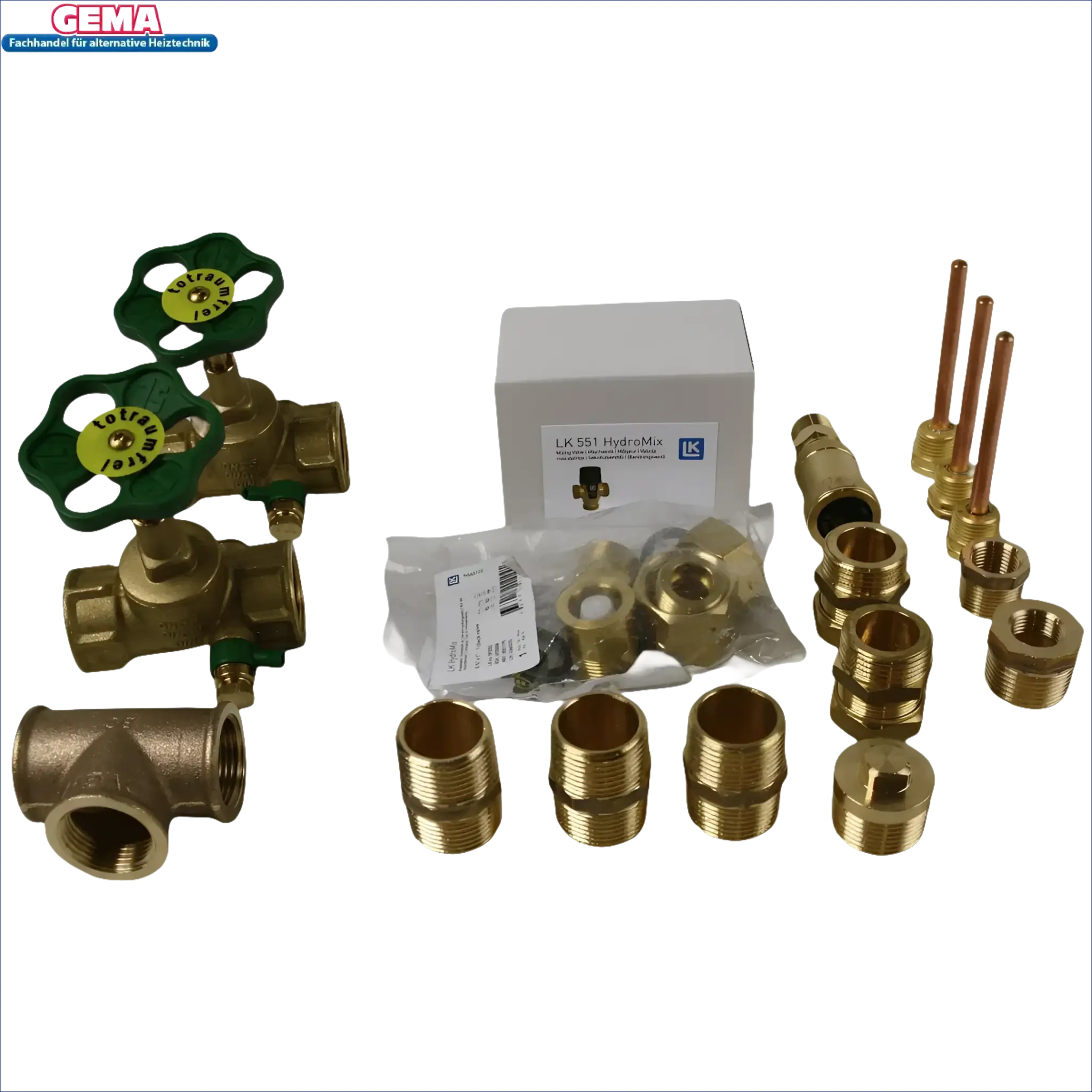 Plumbing fixture components of Speicher Anschlusspaket Sunex Fish S2 X with rotguss Red-Stück