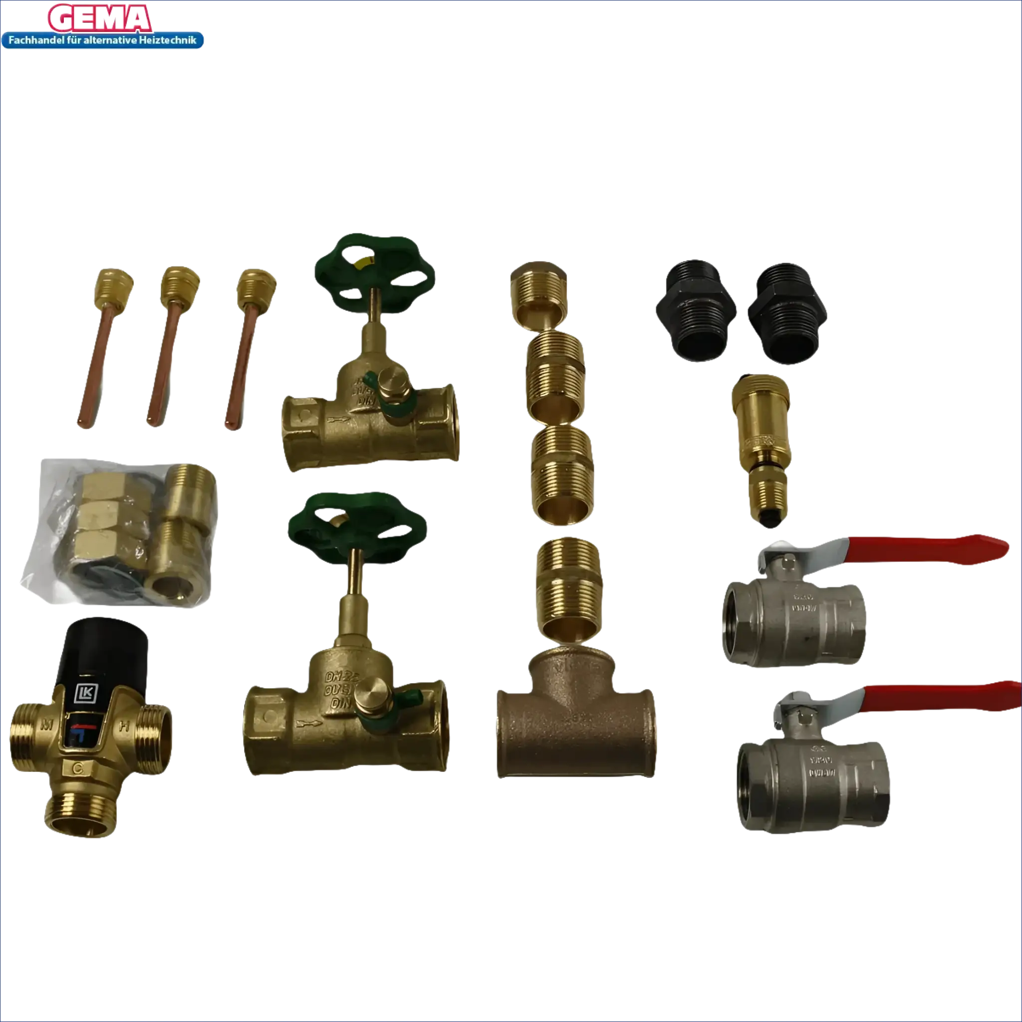 Bild von Plumbing fittings und valves im Sunex Fish S16 X Anschlussset mit Rotguss Stopfen