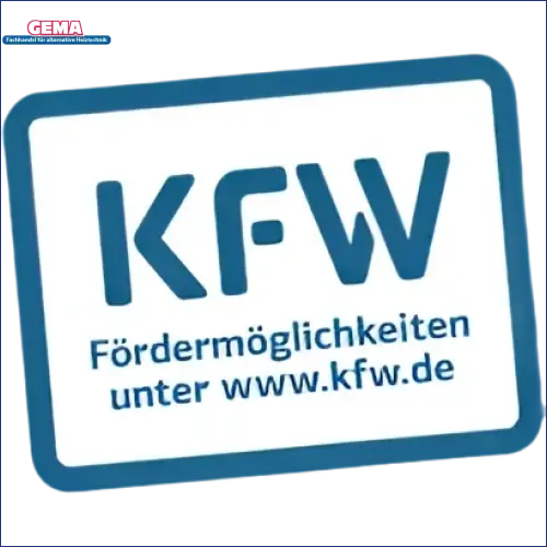 KfW Förderlogo auf Thermoflux PID Logic Kombi 45 kW Heizkessel, PID Logik Kombi