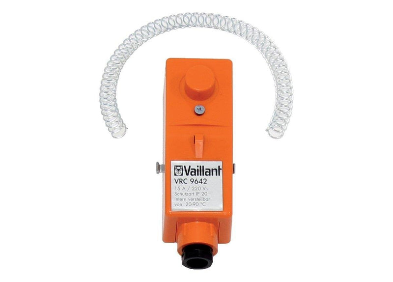 VRC 9642 Anlegethermostats | ar pārslēgšanas kontaktu un spriegošanas lentes stiprinājumu - GEMA Shop